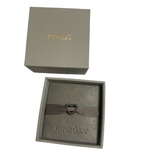 Women's PANDORA Beaded Open Heart Charm, mark 925 AUTHENTIC very chic charm